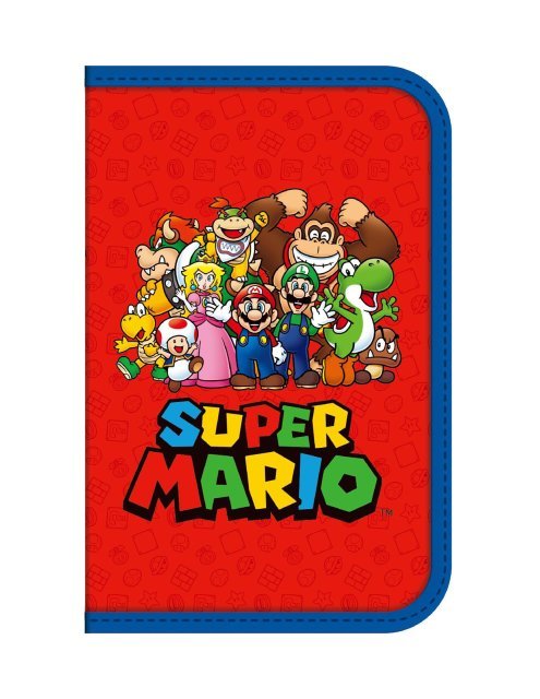 Piórnik z wyposażeniem Super Mario Characters rozkładany ołówek linijka długopis
