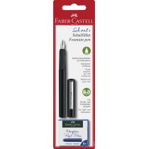 Pióro wieczne szkolne Carbon Look + 6 naboi