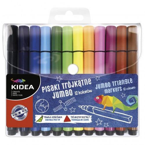 Pisaki trójkątne Jumbo 12 sztuk