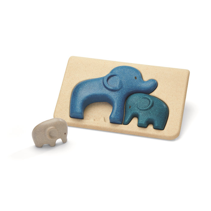 Plan Toys Słonie Puzzle drewniane