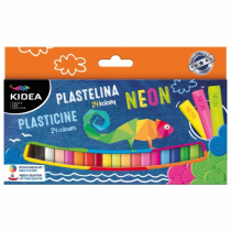 Plastelina neonowa mix Kidea 24 kolory