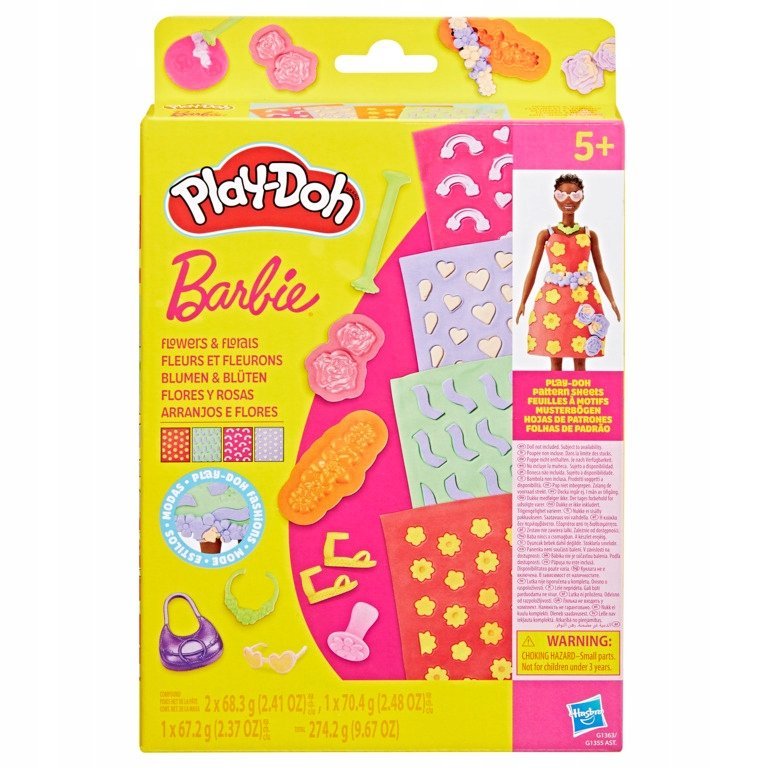 Play-Doh Ciastolina Barbie Zestaw uzupełniający Kwiaty Hasbro G1363