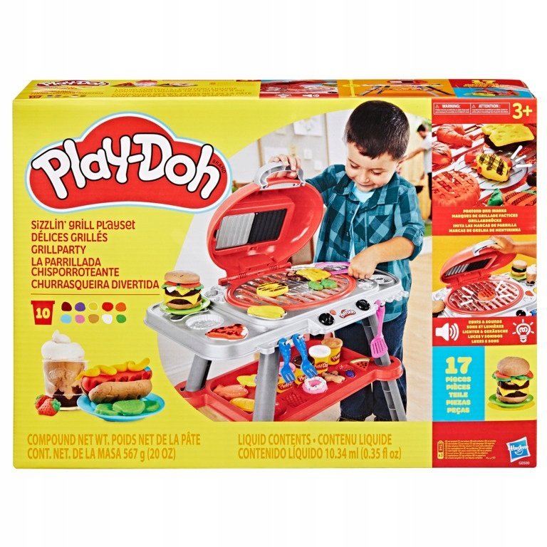 Play-Doh Ciastolina zestaw Skwierczący Grill duży światło i dźwięk Hasbro