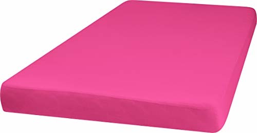 Playshoes Buty do zabawy dżersej prześcieradło ochraniacz na materac, 60 x 120 cm, różowy