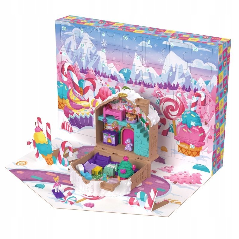 POLLY POCKET KALENDARZ ADWENTOWY "PIERNIKOWA CHATKA" 24 NIESPODZIANKI 4+