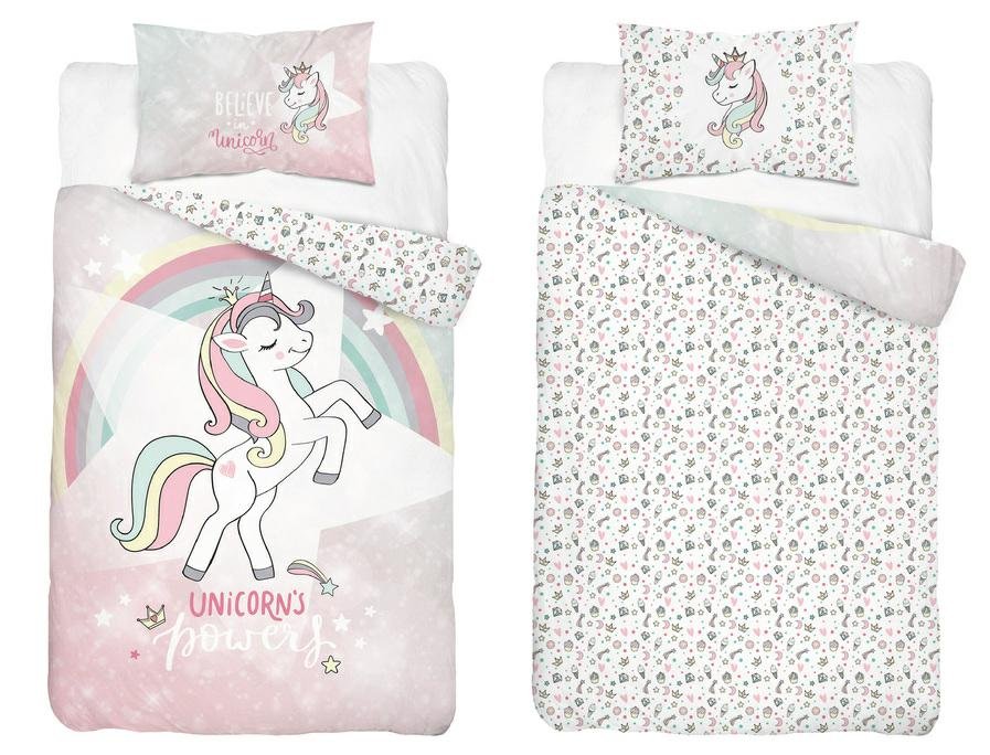 Pościel dziecięca dwustronna Jednorożec Unicorn – 90x120 cm – MAYAMOO