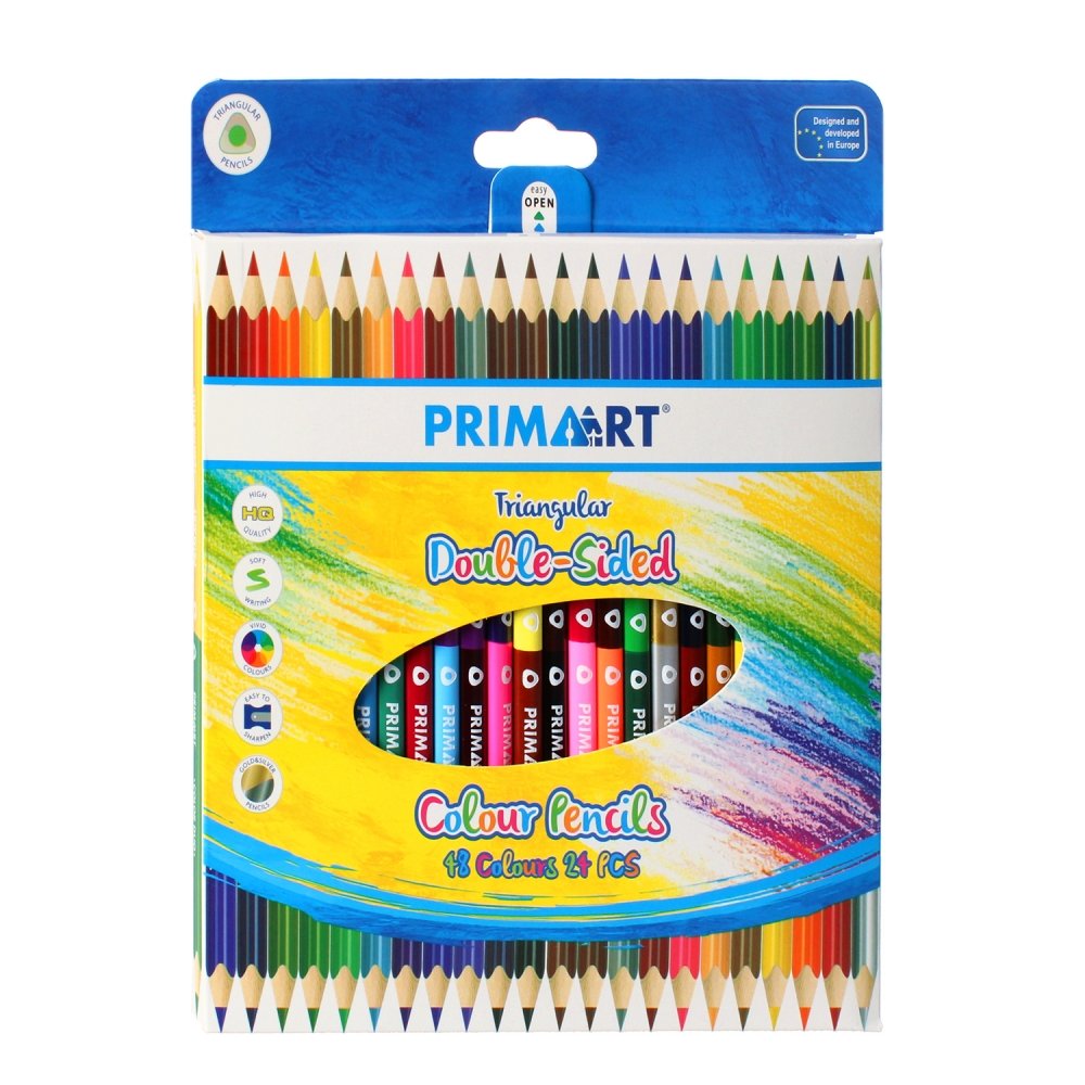 Prima Art Kredki ołówkowe 2 Stronne 48 kolorów Trójkątne Prima Art 472033
