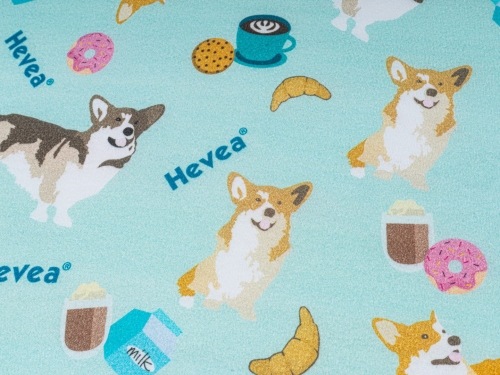 Prześcieradło Hevea Milusie 200x120 (Corgi turkus)