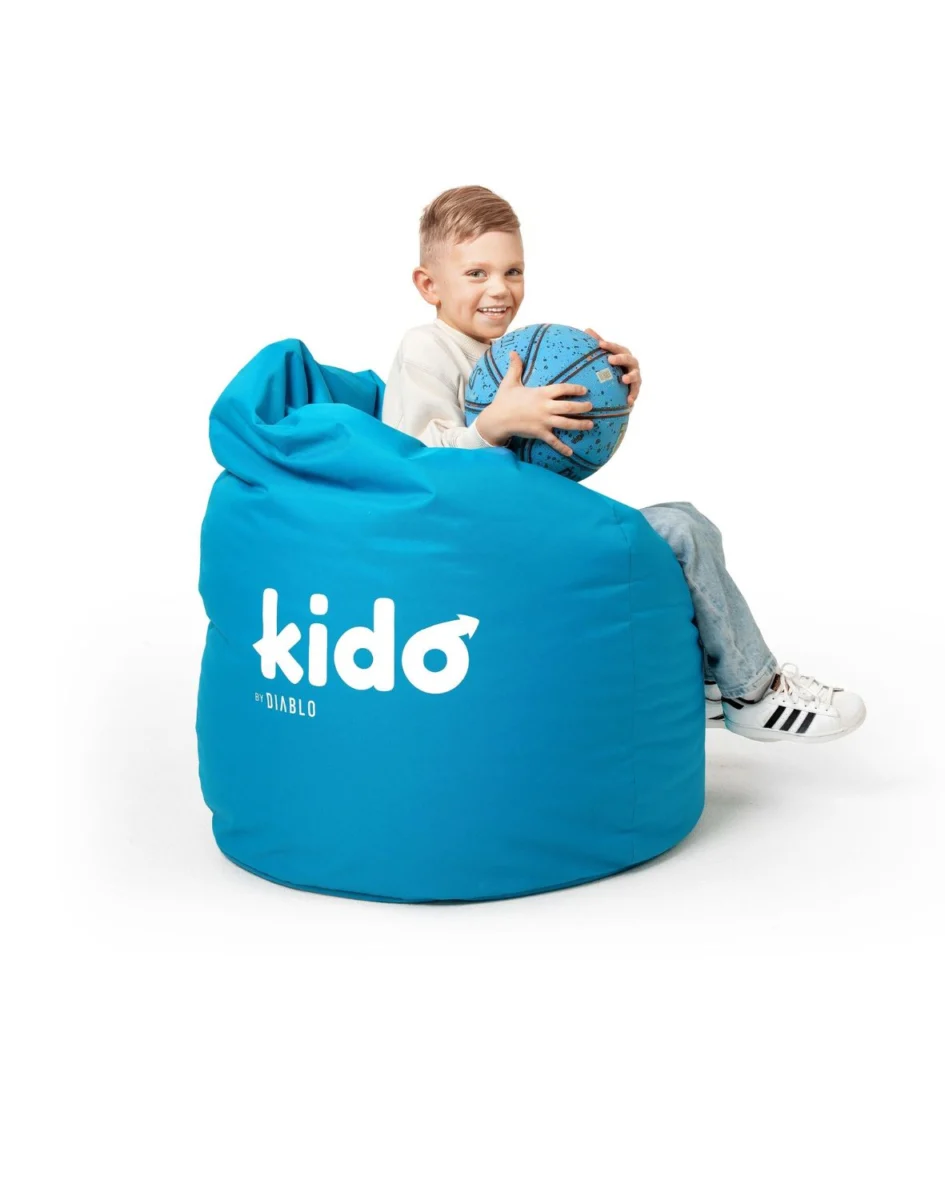 Pufa dla dziecka Kido by Diablo: niebieska, worek, pufa xxl
