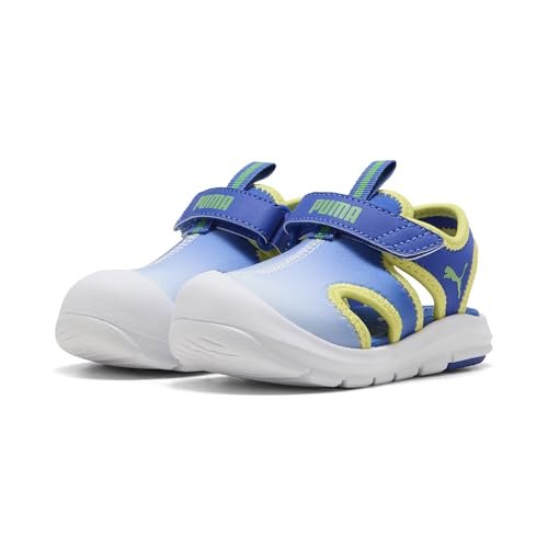 PUMA Fun Racer Sandal Come on V Inf, kapcie uniseks, 0-24, beza cytrynowa Royal Sapphire Green Fruit, 24 EU, Cytrynowa beza Royal Sapphire Green Fruit, 24 EU