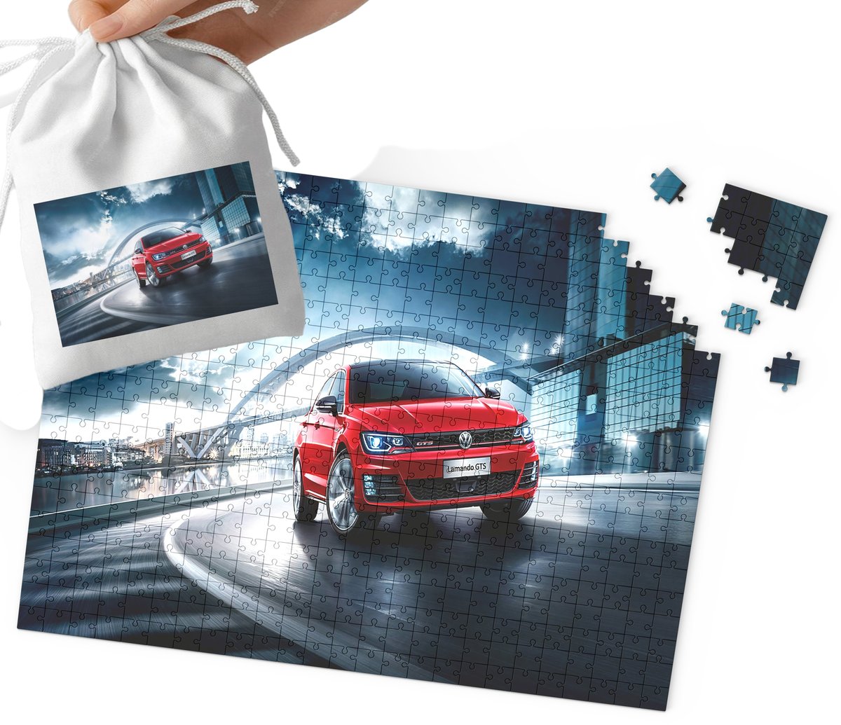 Puzzle Tradycyjne - Super Samochody Volkswagen Mega Wzory 252El + Woreczek