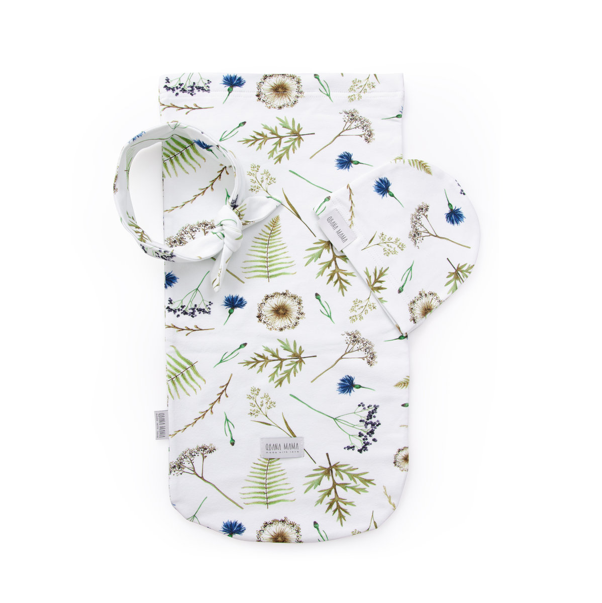 Qbana mama, Kokon otulający, Baby wrap & Herbal