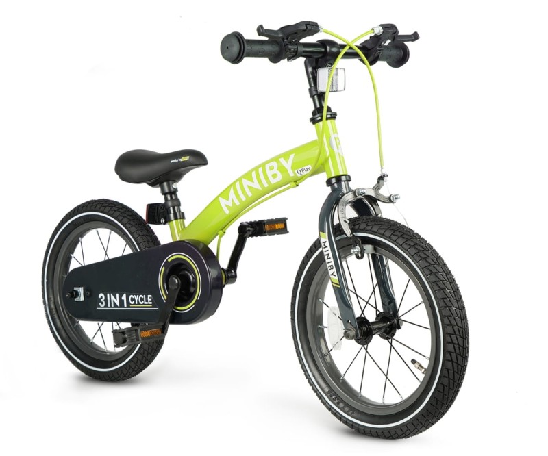 Qplay Rowerek Dziecięcy - Rowerek Biegowy Miniby 14 cali Green