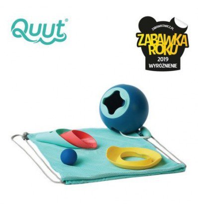 Quut Set plażowy wiaderko Mini Ballo + 2 łopatki z piłeczką Cuppi + foremka