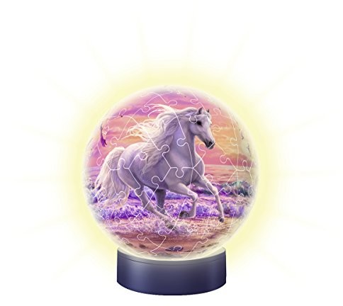 Ravensburger 3d puzzle 11843 konie na plaży, nocna lampka dziecięca