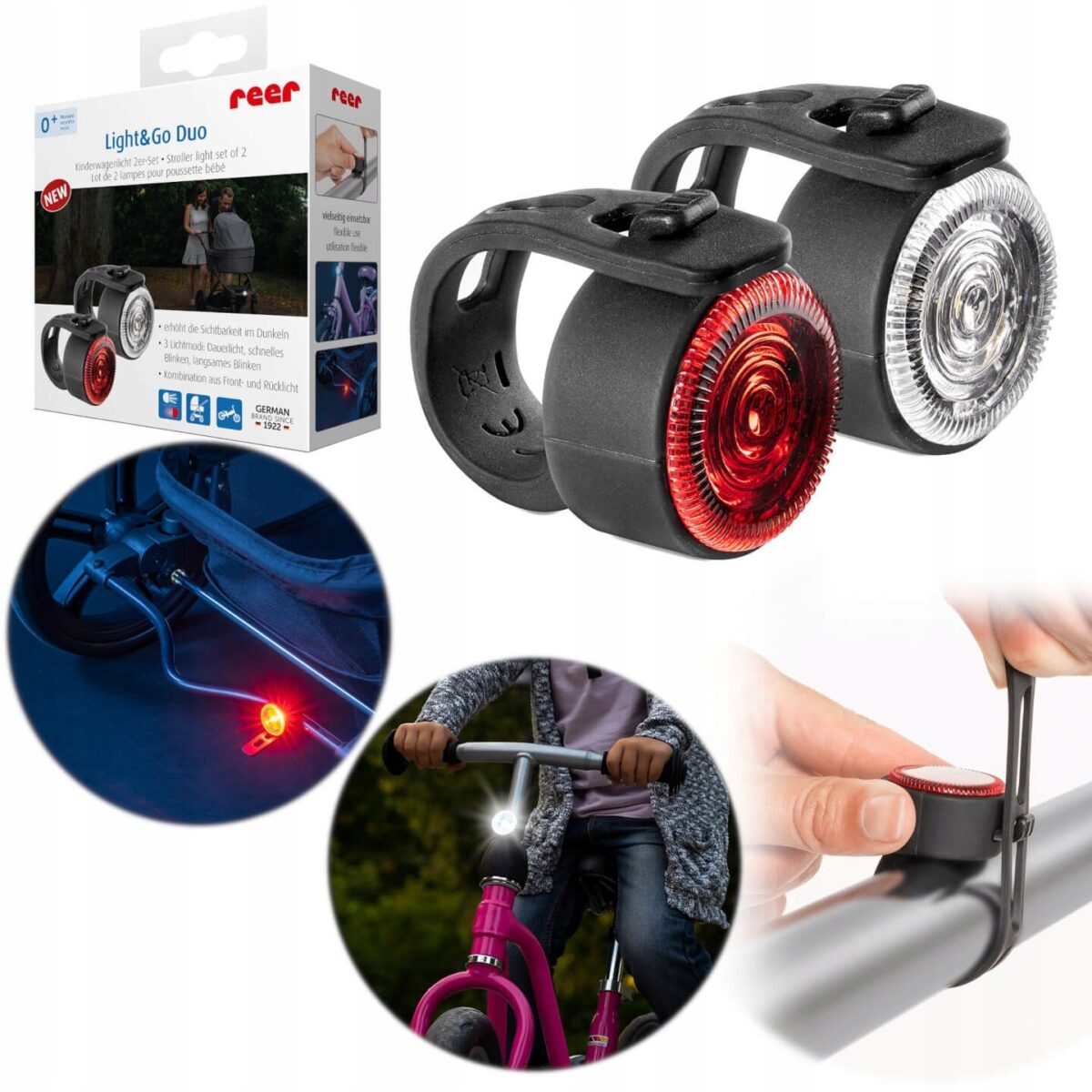 Reer Lampka Led na wózek rower silikonowa 2szt