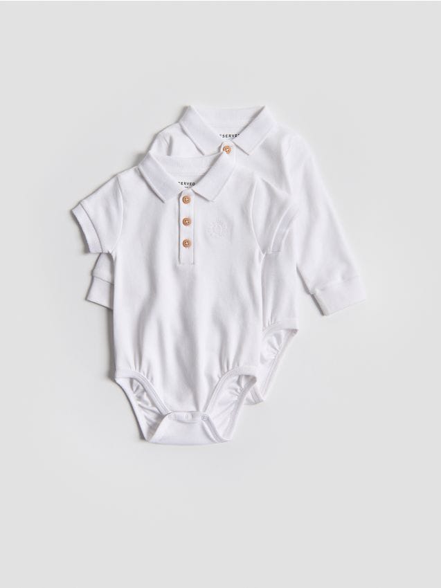 Reserved - Bawełniane body 2 pack - biały