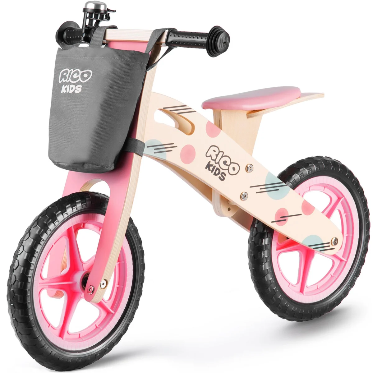 Ricokids Drewniany 12" różowy