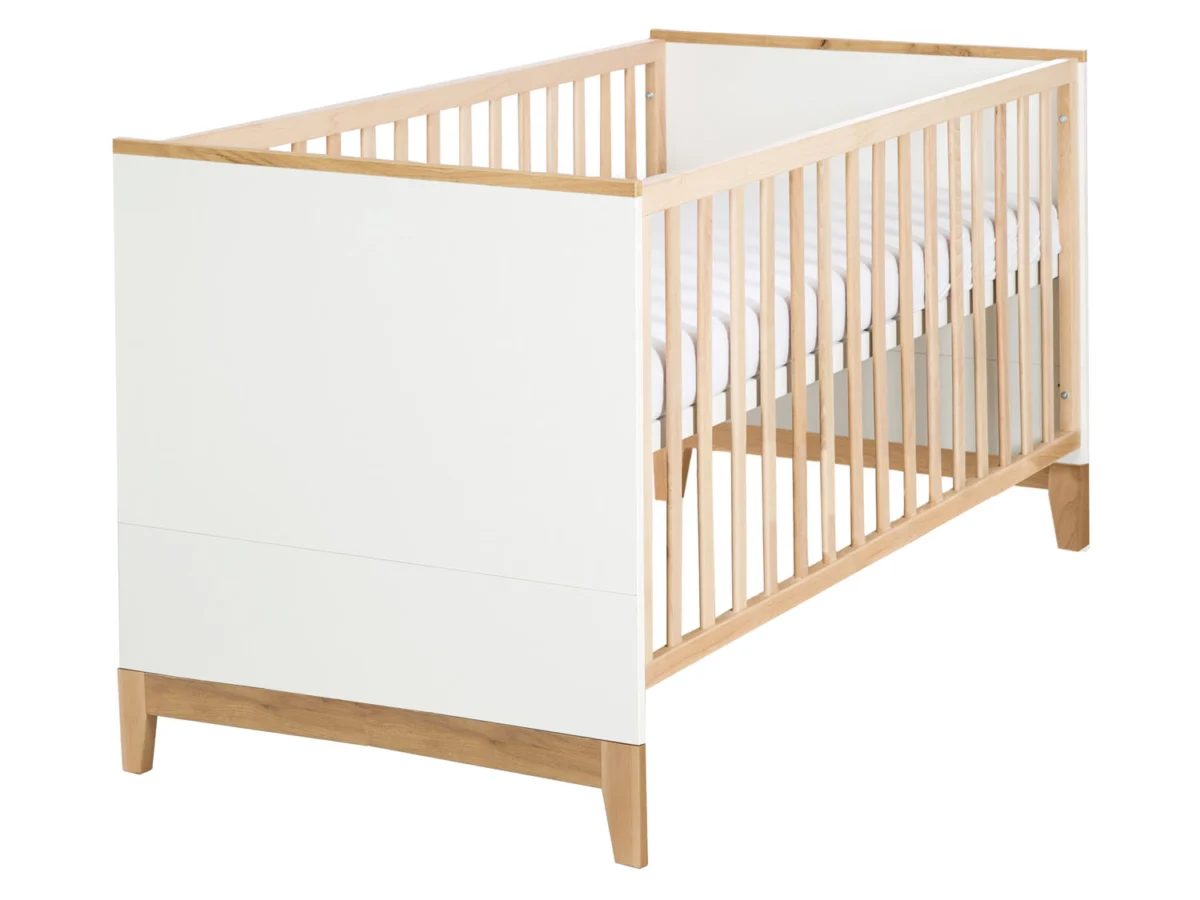 Roba Łóżeczko dziecięce kombi »Finn« 70 x 140 cm brązowe stopy