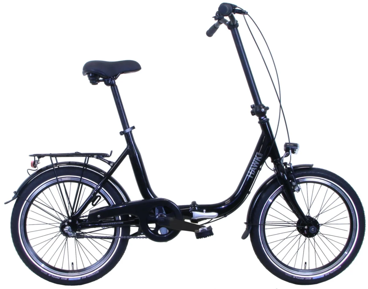 Rower miejski składak Hawk Bikes 20" 3 biegowy czarny