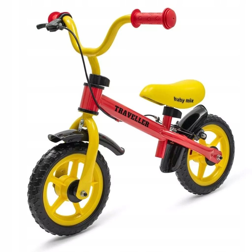 Rowerek biegowy z hamulcem Traveller czerwony Baby Mix