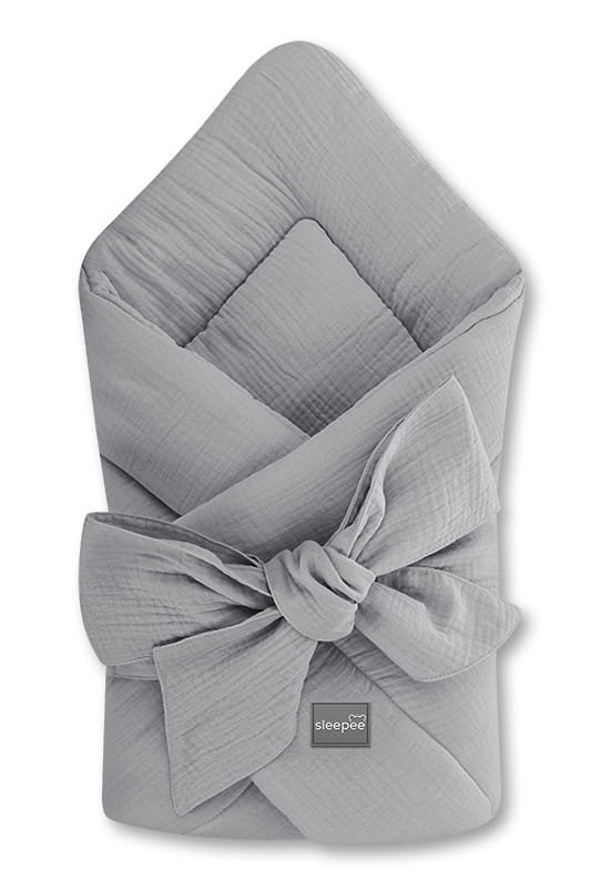 Rożek Niemowlęcy Muślinowy Dark Grey Sleepee
