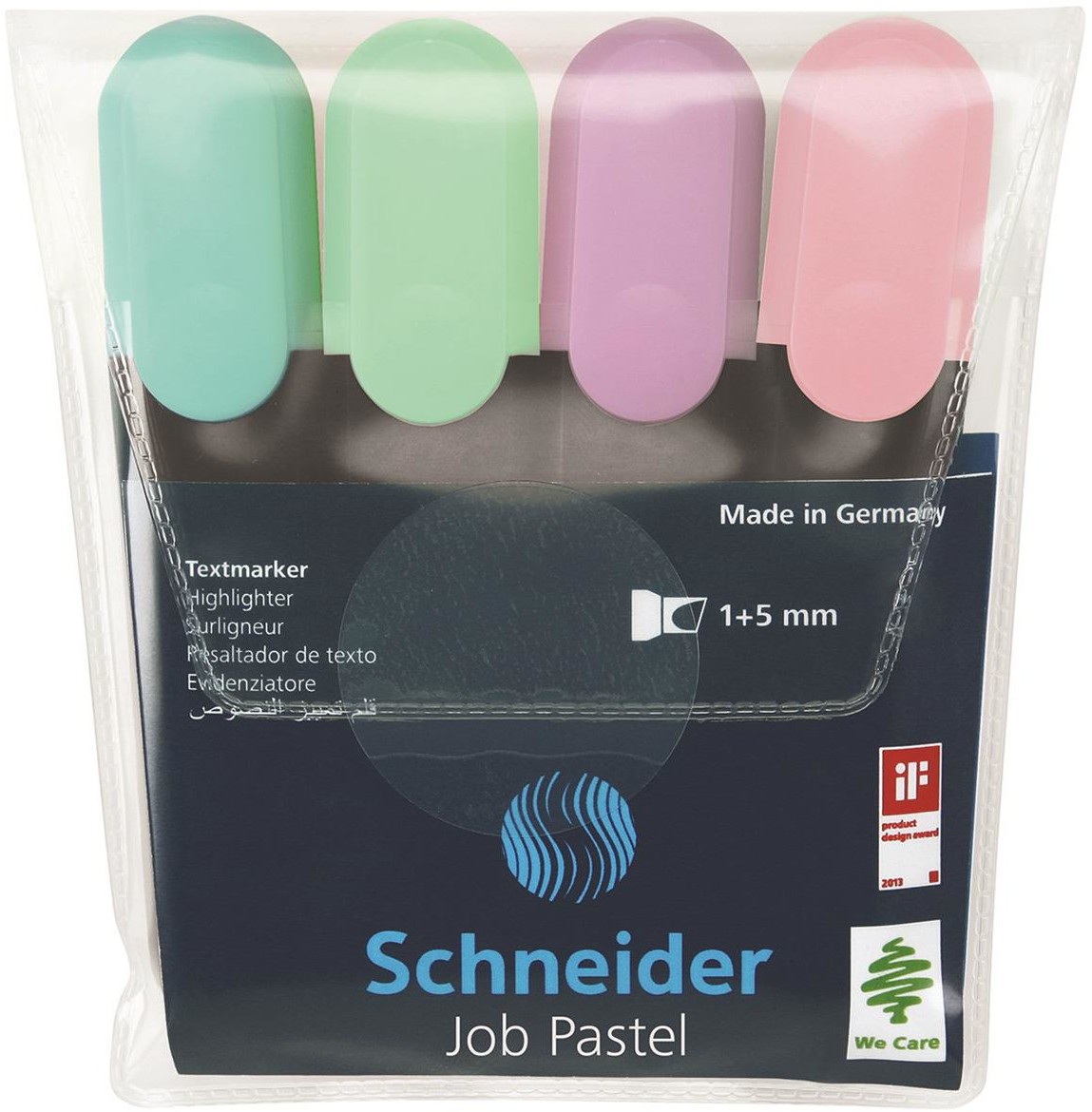 Schneider Zakreślacz SCHNEIDER Job pastel 4 kolory