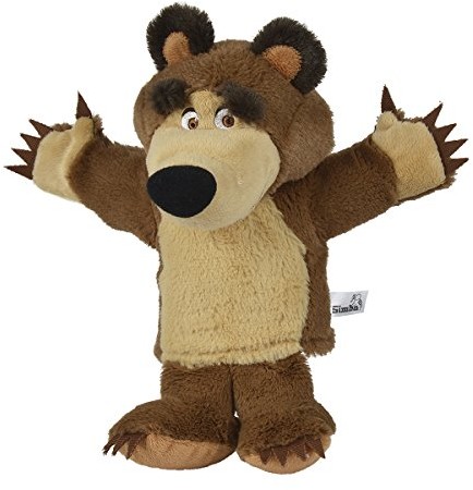 Simba 109308207 Masza i niedźwiedź pluszowy miś ręcznie lalek 28 cm