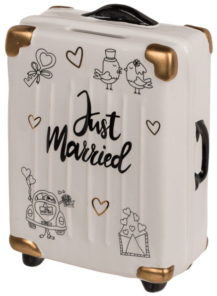 Skarbonka walizka "na kółkach" - Just Married 2