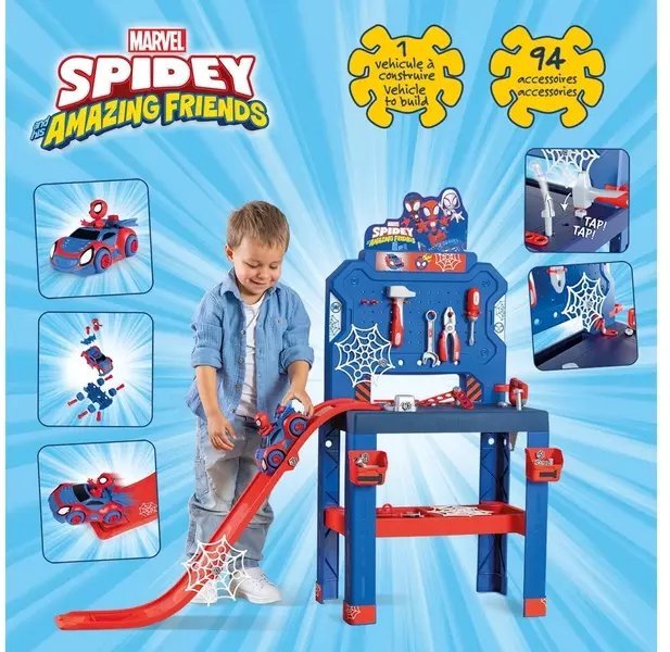 Smoby Spidey tool bench, play set