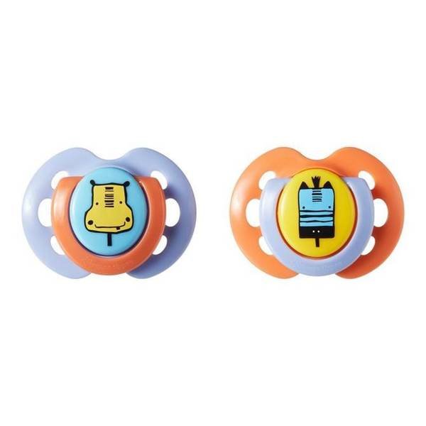 Smoczki Tommee Tippee Fun Style 0-6M Fiolet-Pomarańcz