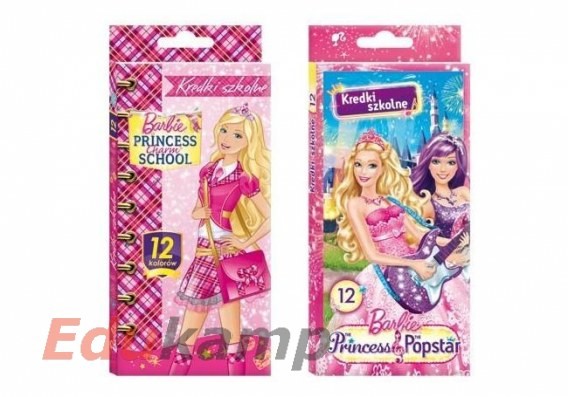 St. Majewski Kredki Kredki trójkątne "Barbie"12 kolorów cienkie KR72PRU