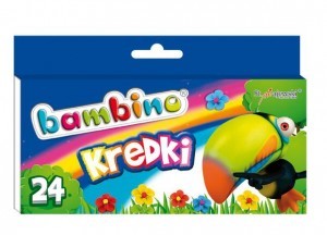 St. Majewski Kredki woskowe 24 kolorów Bambino
