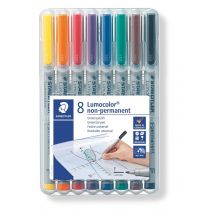 Staedtler Foliopisy zmywalne Lumocolor, F, 8 kolorów