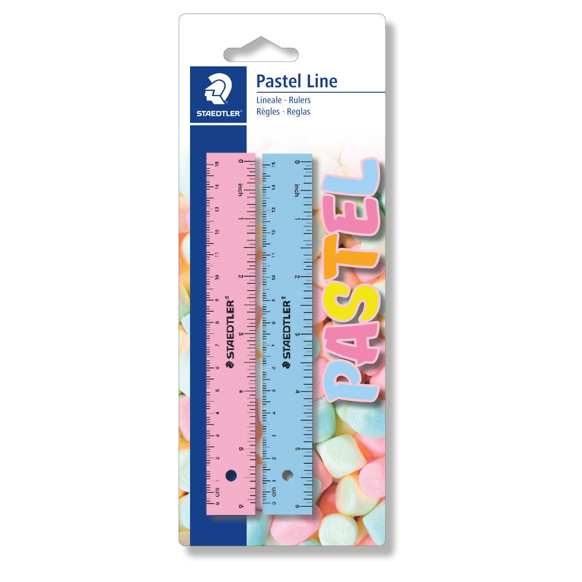 Staedtler Zestaw 2 linijek 15 cm kolor pastelowe