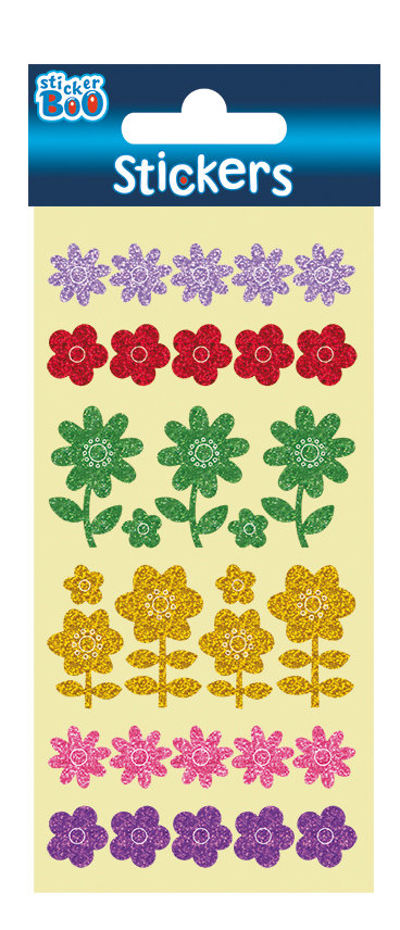 Sticker Boo Naklejki Sticker BOO brokatowe kwiaty