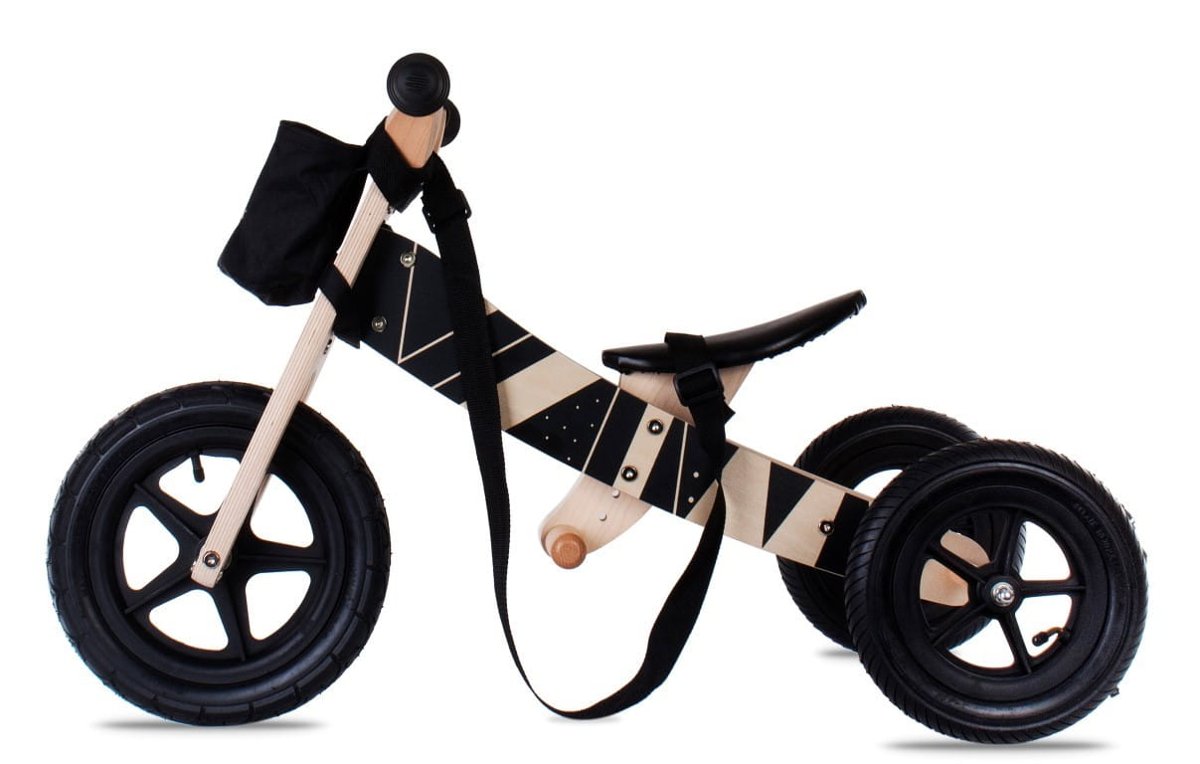 Sun Baby, rowerek Drewniany Twist Plus - Samoa Black Edition