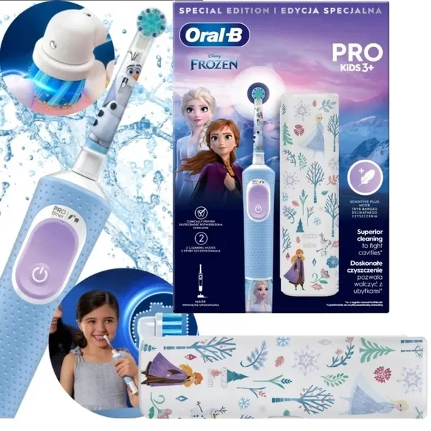 Szczoteczka Elektryczna Oral-b Do Zębów Dla Dzieci Frozen Delikatna Z Etui