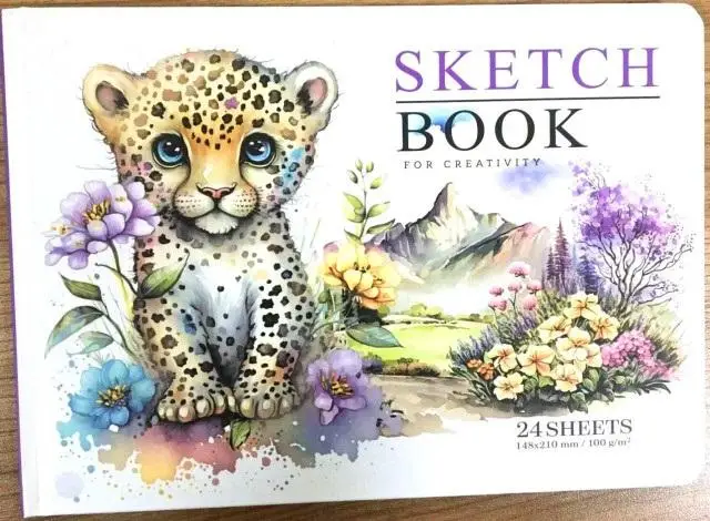 Szkicownik A5/24K gładki Gepard - Fresh