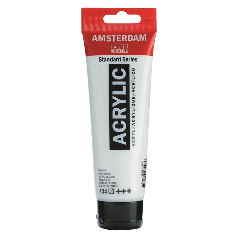 Talens Amsterdam, farba akrylowa, 120 ml, Biel cynkowa