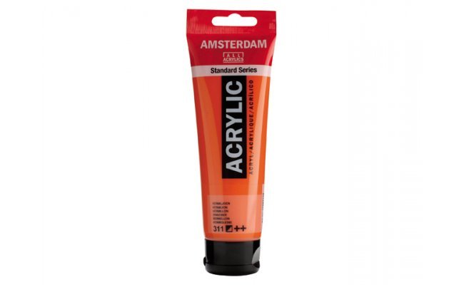 Talens Amsterdam, farba akrylowa, 120 ml, Cynober