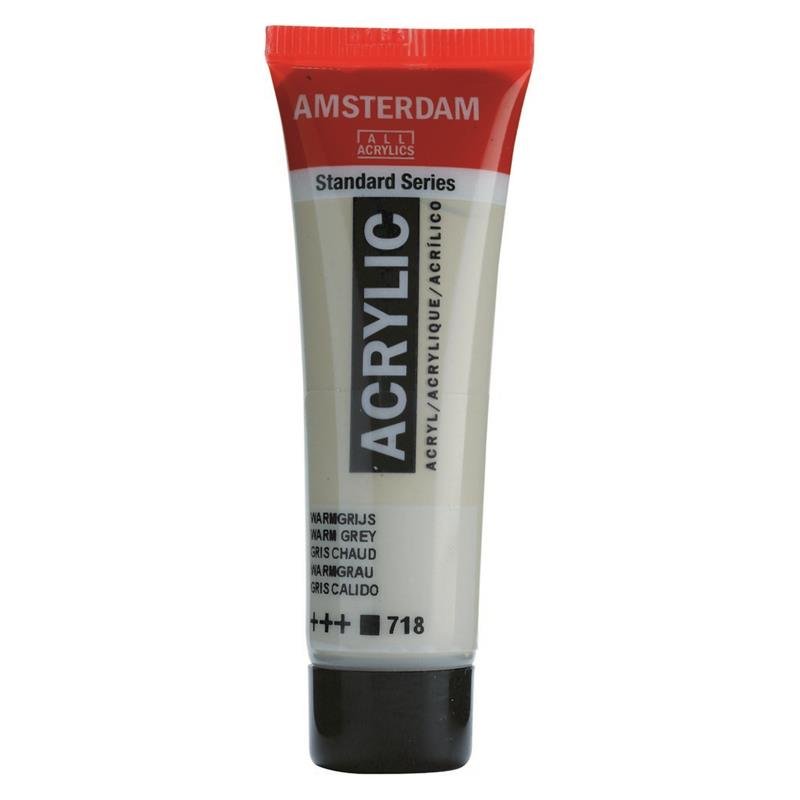 Talens Amsterdam, farba akrylowa, 120 ml, Szary ciepły