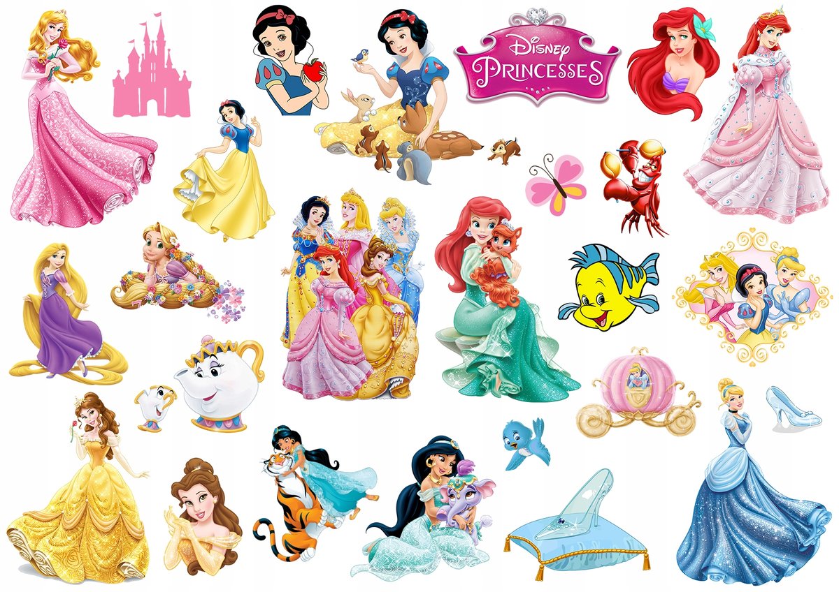 TATUAŻE DLA DZIECI ZMYWALNE KSIĘŻNICZKI DISNEY Y6