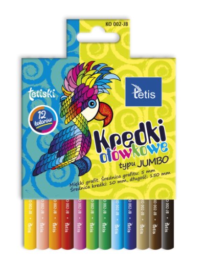 Tetis Kredki Tetiski okrągłe Jumbo 12kol.