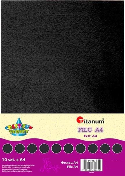 Titanum Filc A4 Czarny 10 sztuk 345157