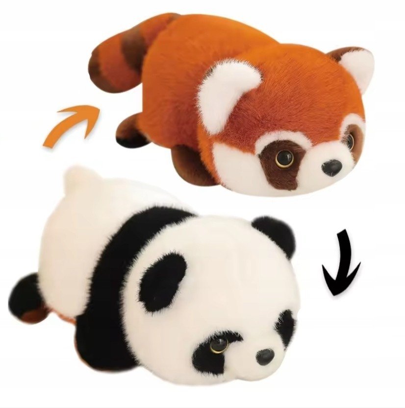 TM Toys Panda ruda & Panda biała Maskotka dwustronna 35cm