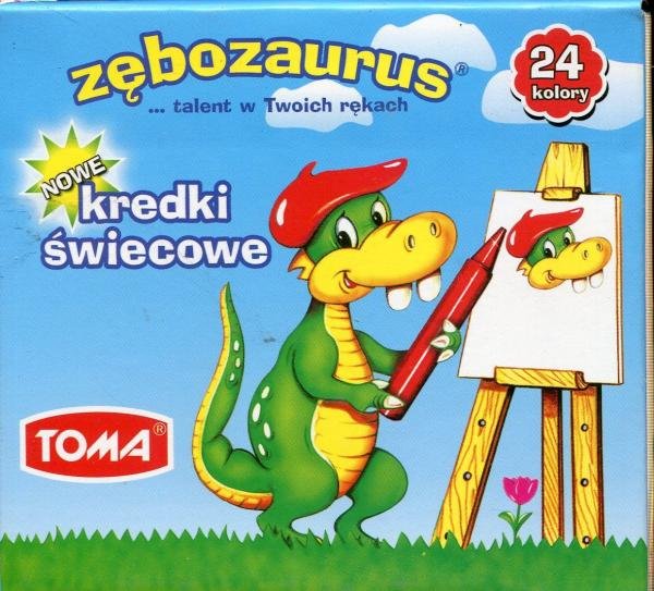 Toma Kredki świecowe Zębozaurus 24 kredki