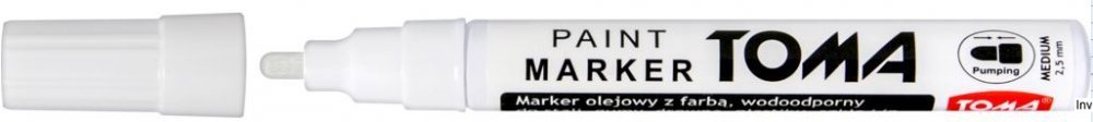 Toma Marker olejowy medium 2,5mm biały, czarny, złoty, srebrny