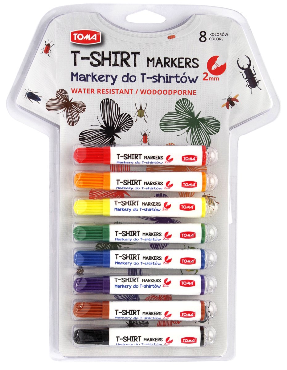 Toma Marker T-Shirt 8kol blister 745