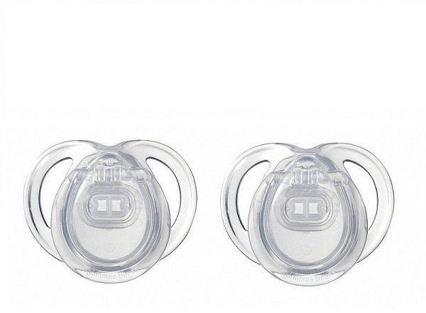 Tommee Tippee Smoczek uspokajający ortodont.0-6m, 2 szt. przezroczysty
